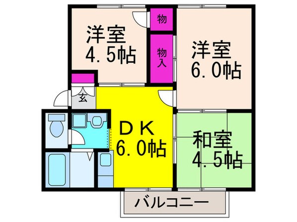 サンモリックＢ棟の物件間取画像